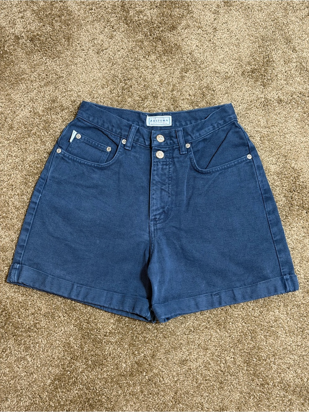 Arizona Jean Company Dark Blue High-Rise Denim Shorts